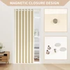 New Style Solid Color Magnetic Curtain Insulated Screen Door Curtains No-punch Indoor blackout For bedroom Living room Wardrobe 2