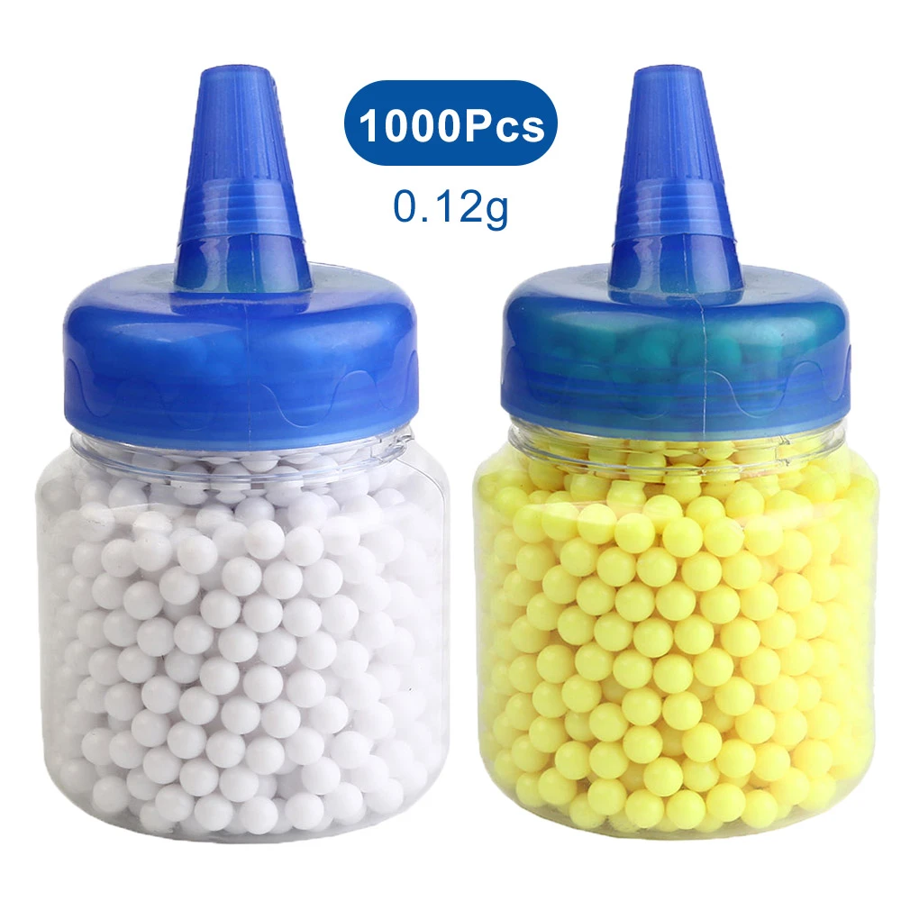 1000Pcs Shooting Airsoft Gun Plastic BB Bullet Balls Pellets Hunting