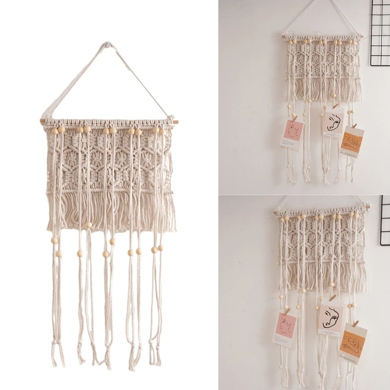 

BohemianChic Wall Hanging MacrameTapestry Wall Decor HandWoven Knitted Tapestries Home Decoration Drop Shipping