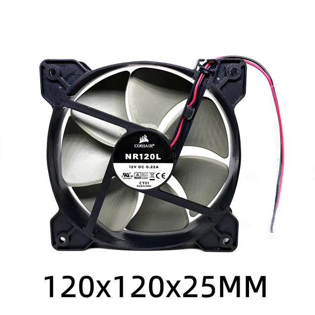 Ventilateur de châssis pour boîtier d'ordinateur, ventilateur de  refroidissement, corsair 120, 12025x120x25mm, 2 broches, DC 12V, 0,22 A,  120mm - AliExpress