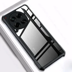 Transparent Acrylic Armor Shockproof Case - TPU+PC Protective Cover, 6.78 for Camon 30 4G (Black-01)