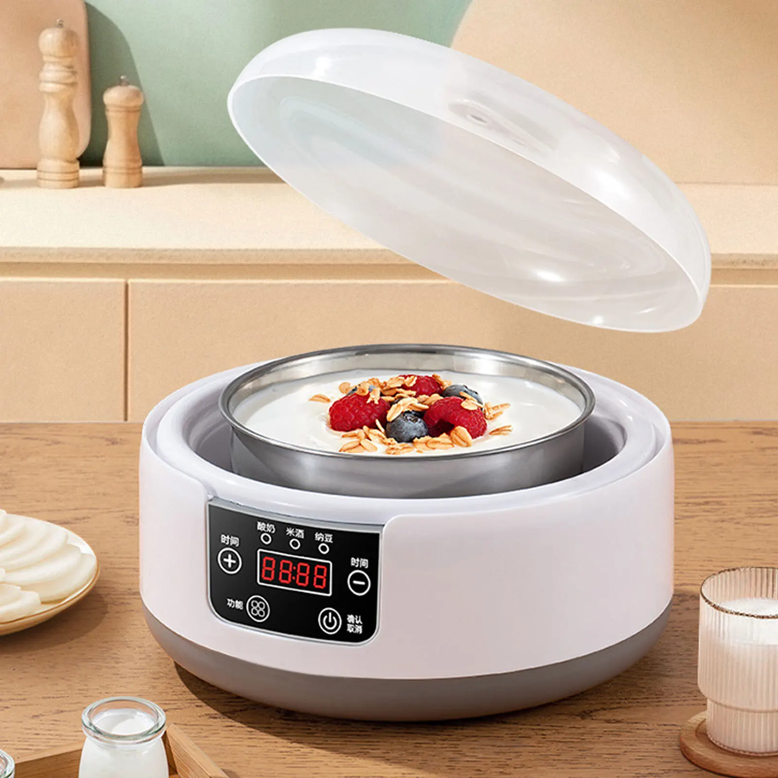 Household Electric Mini Yogurt Maker Automatic Multifunctional Yogurt Machine Kitchen Rice Wine Maker Natto Fermenting Machine