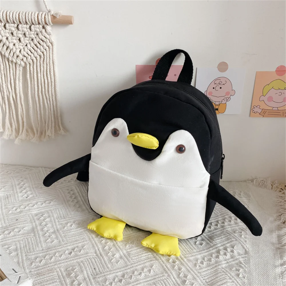 Embroidered Cartoon Nylon Backpack for Kids – Custom Name Schoolbag for Ages 3-5 black