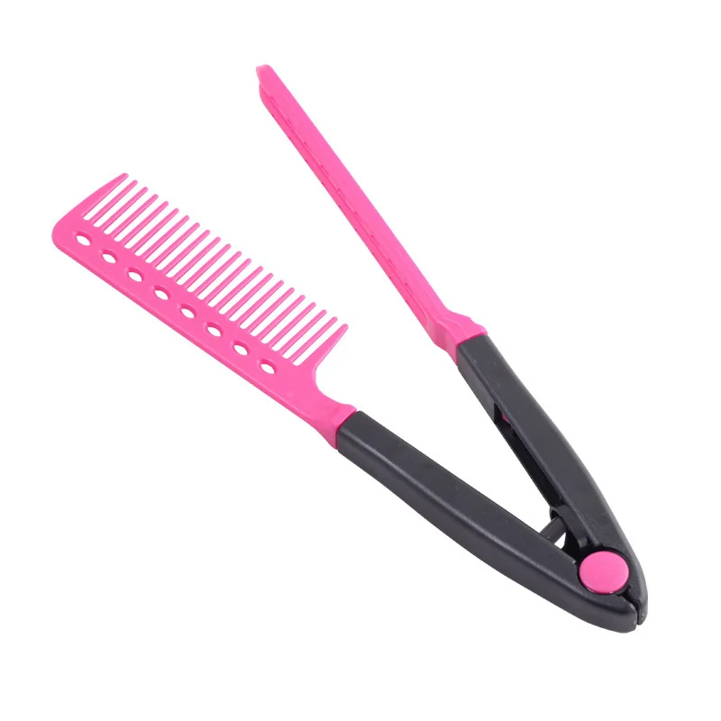 Hair Straighten Salon Comb Hairdressing Smooth Tool Hold Tongs Fasion