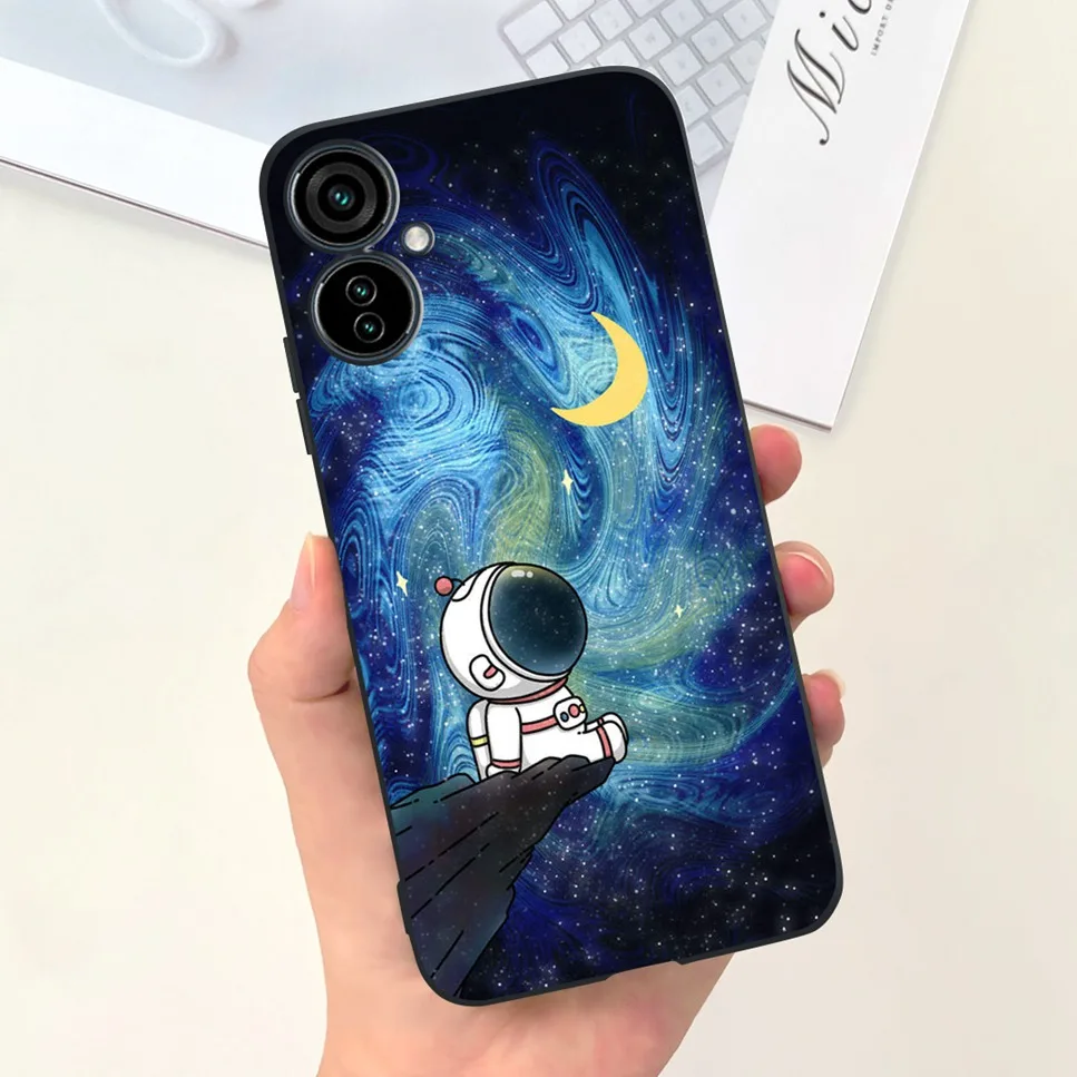 Fashion Cartoon Soft Silicone Black Pink Phone Case Cover