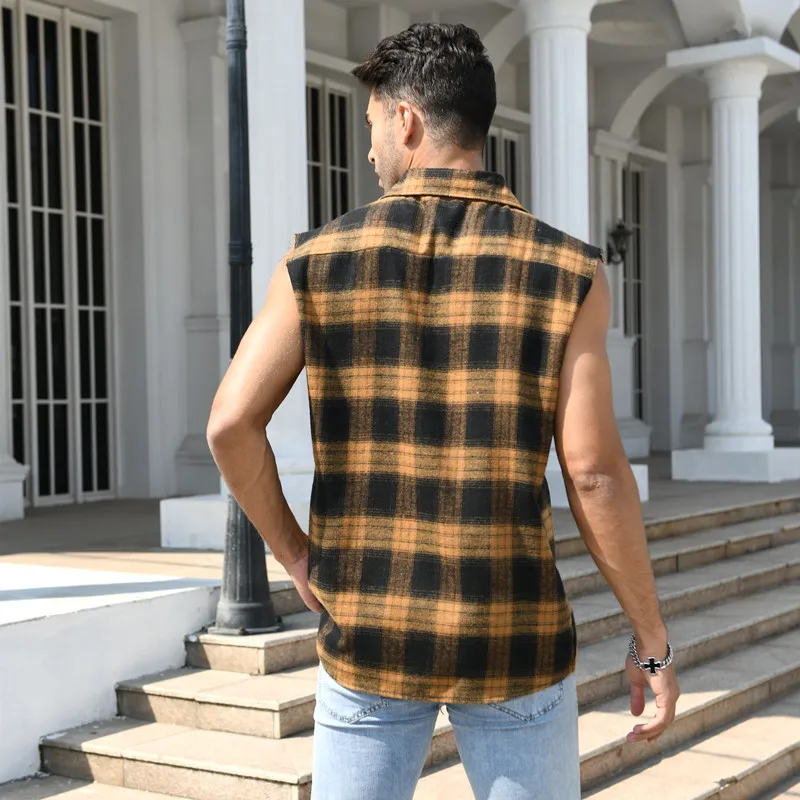 Casual Plaid Sleeveless Shirt for everyday wear8