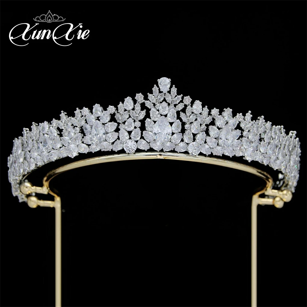 

XUNXIE Crystal Wedding Crown For Bride Jewelry Accessories Bridal Tiara Luxury Zircon Wedding Accessories Gift Crowns