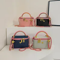 2025 luxe mode Denim femmes petit sac carré concepteur dames chaîne sacs à bandoulière loisirs Style britannique sacs à main 2