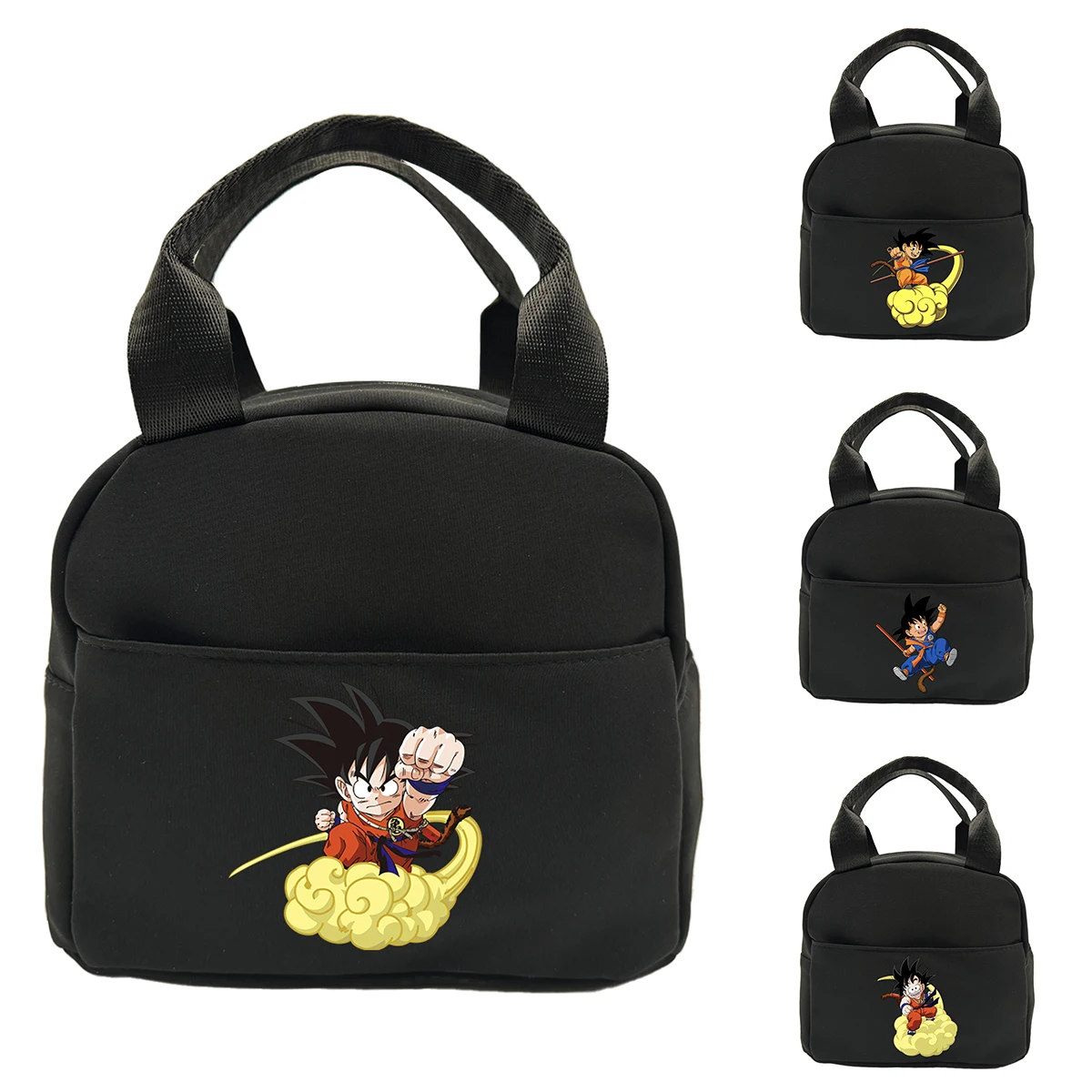 

Dragon Ball Teenager Lunch Handbag Student Thermal Lunch Bags Insulation Bento Pack Aluminum Foil Rice Bag Meal Pack Ice Pack