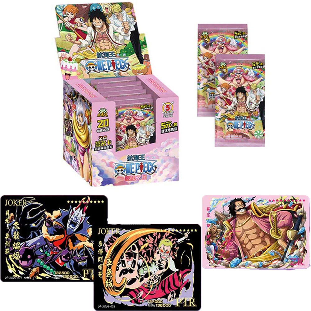 

5M02 One Piece Collection Cards Luffy Sanji Zoro Nami Anime Card Game Rare ZR Signature Card Children Cartoon Character Toy Gift