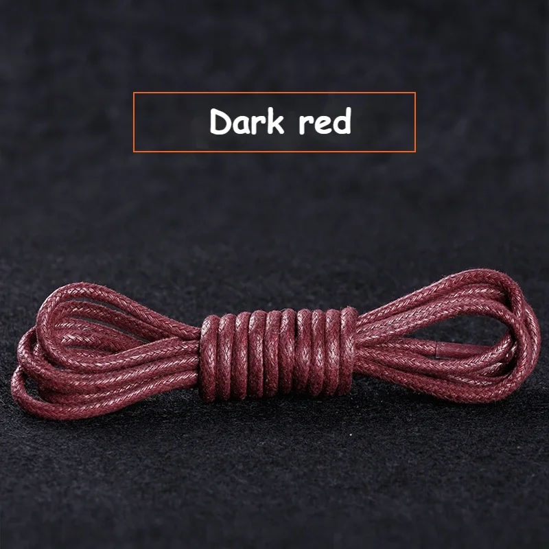 Elegant Round Waxed Shoelaces for Leather Boots and Shoes