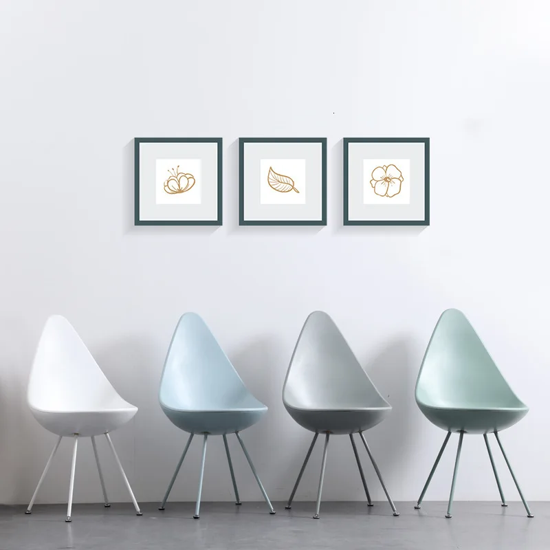 Northern Europe Originality Drip Chair Designer Concise Cafe Backrest 