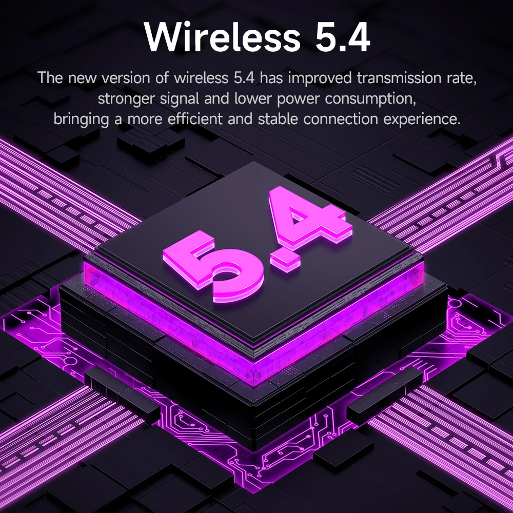 Wireless Earbuds with Bluetooth 5.4, ANC, LCD Touch Display, HiFi Sound, and Waterproof Design