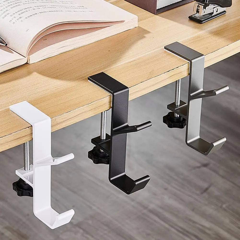 Description Picture 5 of item1/4pcs Punch Free Portable Multifunctional Cabinet Hook for Handbag Storage Desk Side Hanging Rack for Home Office Organizing