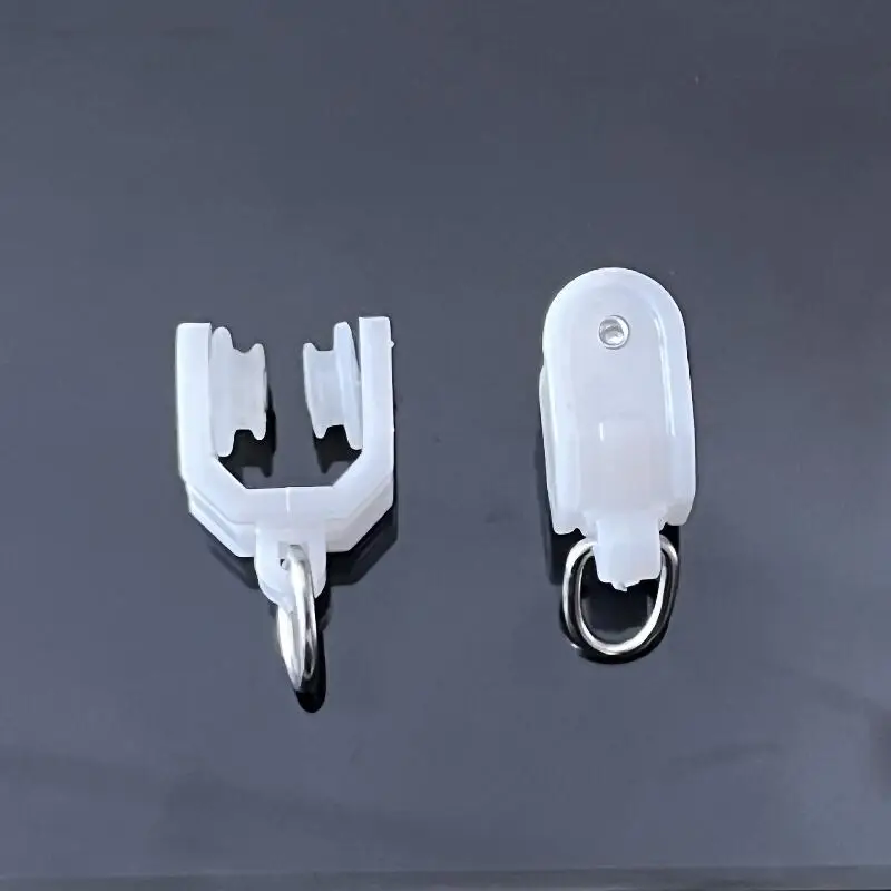 Description Picture 3 of item30pcs Curtain Track Accessories Sliding Wheel Roller Retro Straight Rail Bent Rail Hook Ring Nylon Pulley Curtain Hardware