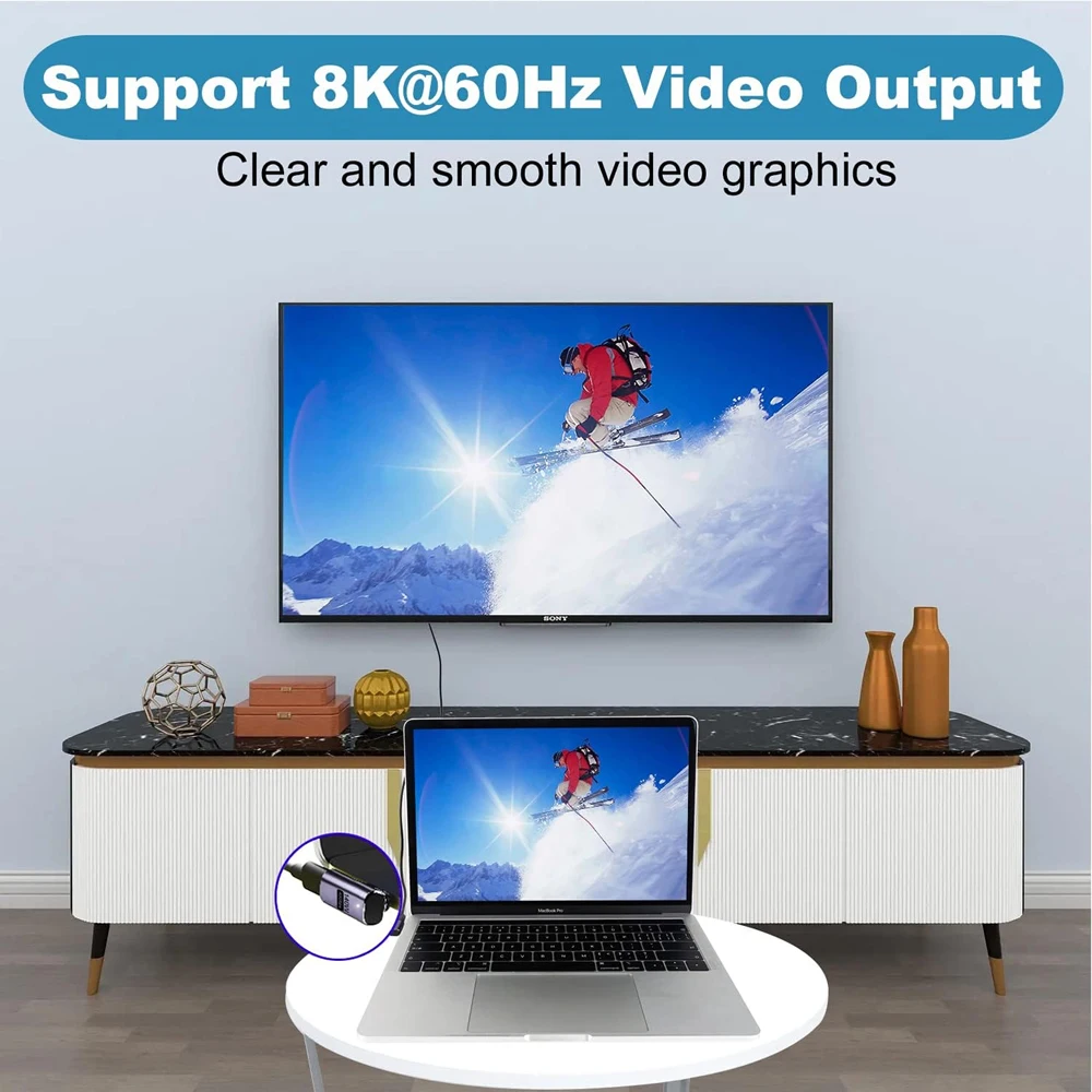 Ultra High-Speed 140W USB-C Magnetic Adapter with 8K Video Support