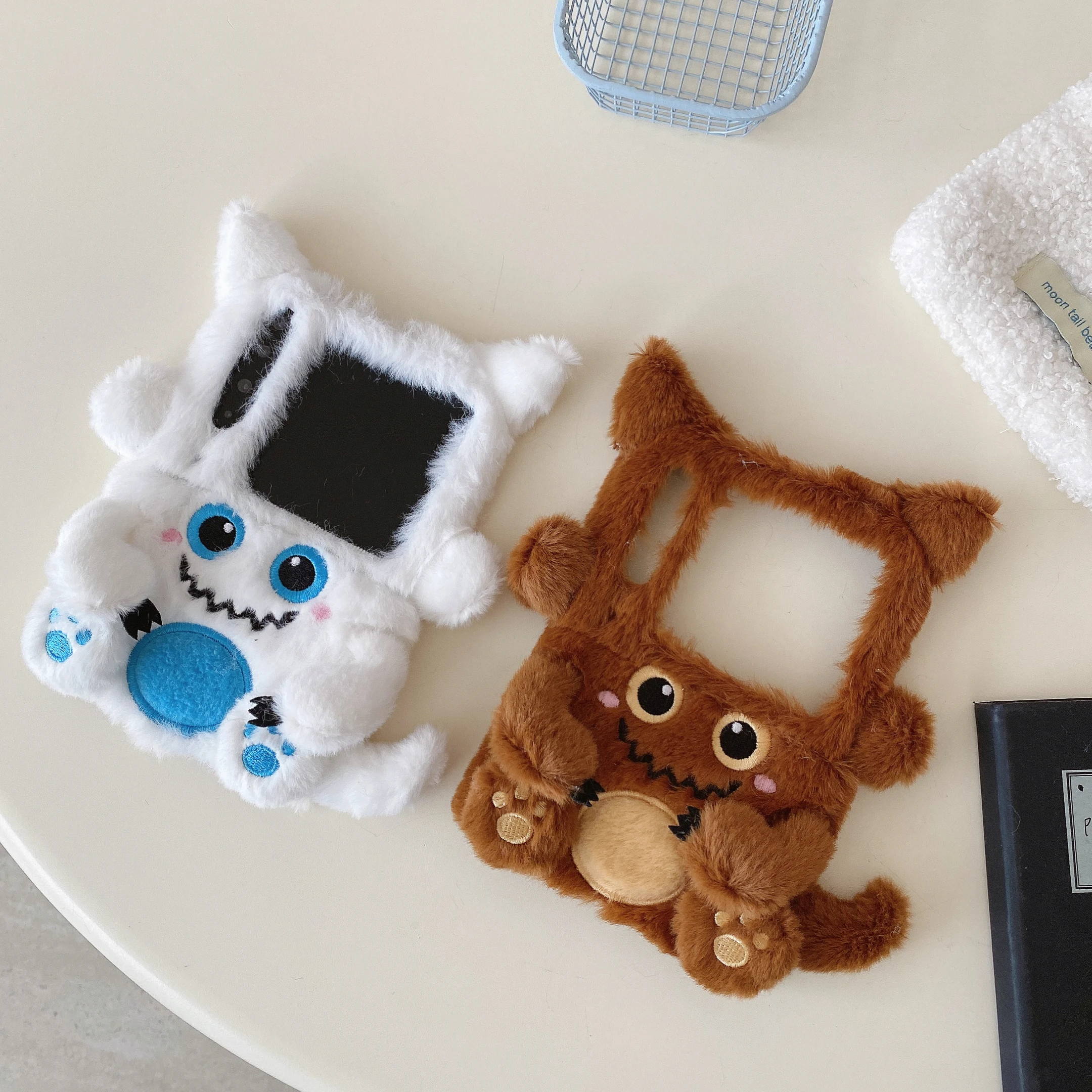Fleece Furry Monster Cute Cartoon Plush Winter Phone Case