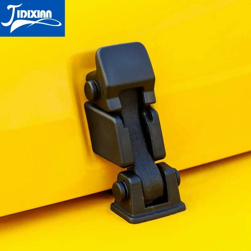 JIDIXIAN 한 쌍의 검은 색 자동차 엔진 후드 래치 캐치 잠금 커버 지프 랭글러 TJ 1997-2006 ABS 자동차 외장 액세서리