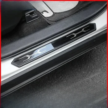 Stainless Steel Outer Door Sill Scuff Plate Guard Sills Protector Trim For RAV4 2019 2020 2021 2022 2023 XA50 XA 50 Accessories 1