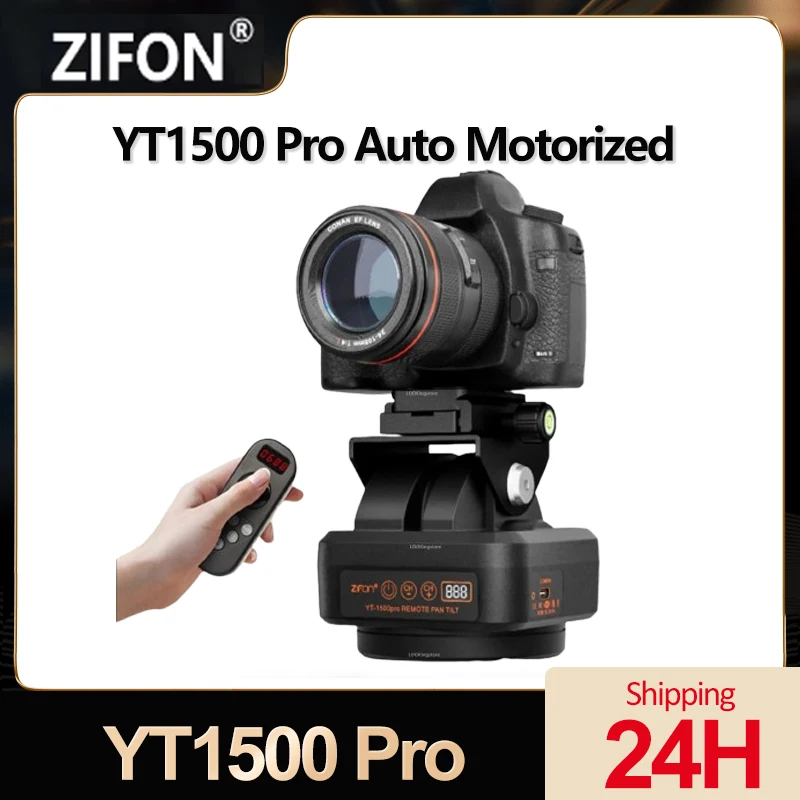 ZIFON YT1500 PRO Motorized Pan Tilt Head Waterproof Outdoor Video Remote Control Shoot for Phones Camera Weight capacity 2.2 kg