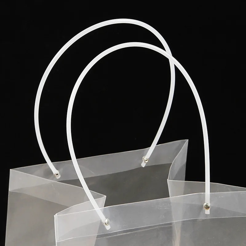 Cisas Transparent Floral Art PVC Gift Box Square PP Plastic Flower Bouquet Handbag Decorative Festival Supplies Gifts