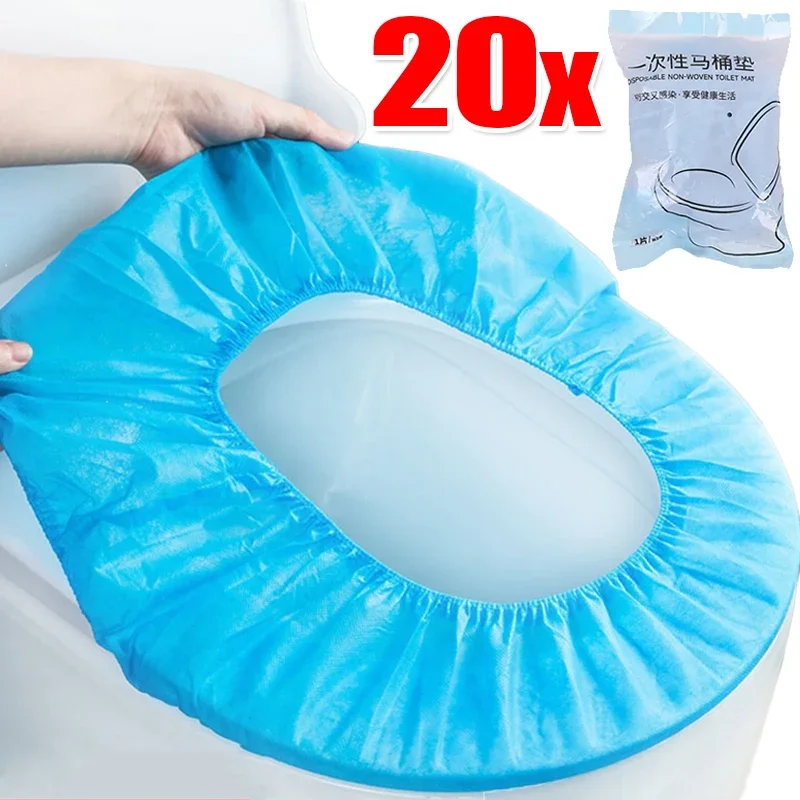 New Disposable Toilet Seat Cover Non-woven Toilet Paper Pads Waterproof Safety Toilet Mat Portable Travel Bathroom Accessories