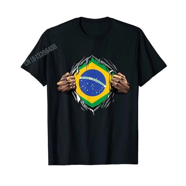 Brazil Shirt Brasil Soccer USA America Flag 100% COTTON Men Women T-Shirt  SIZE XS-XXL
