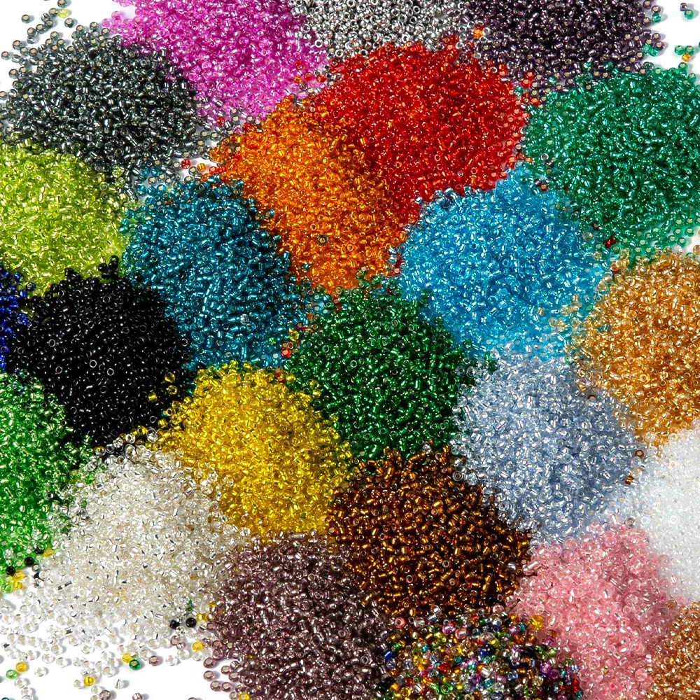 Cuentas de semillero de vidrio 800, 11/0 piezas, 2mm, cristal uniforme, espaciador redondo suelto para bricolaje, fabricación de joyas hechas a mano, accesorios de costura