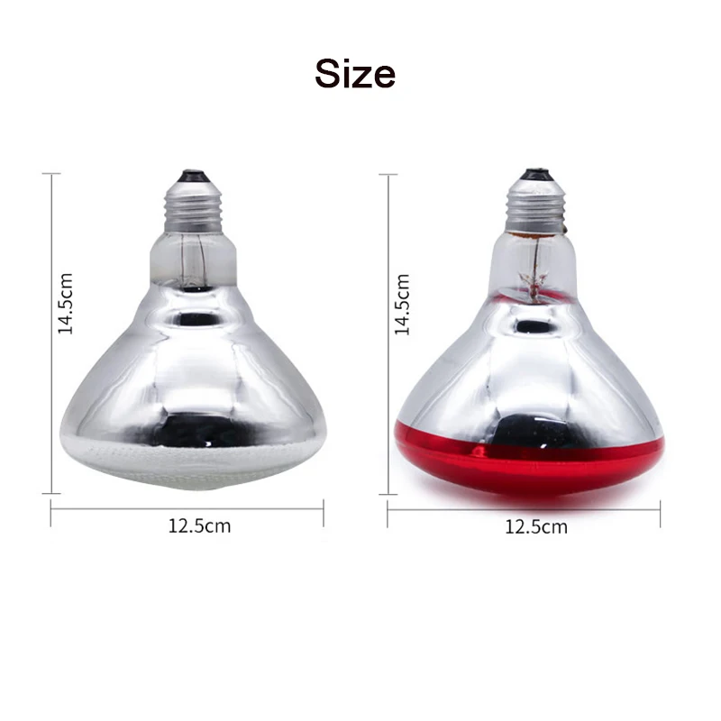 100W/150W/200W Farm Light Thermal Preservation Pig Chicken E27 Thicken High Quality Infrared Light Bulb Brooder Heat Lamp