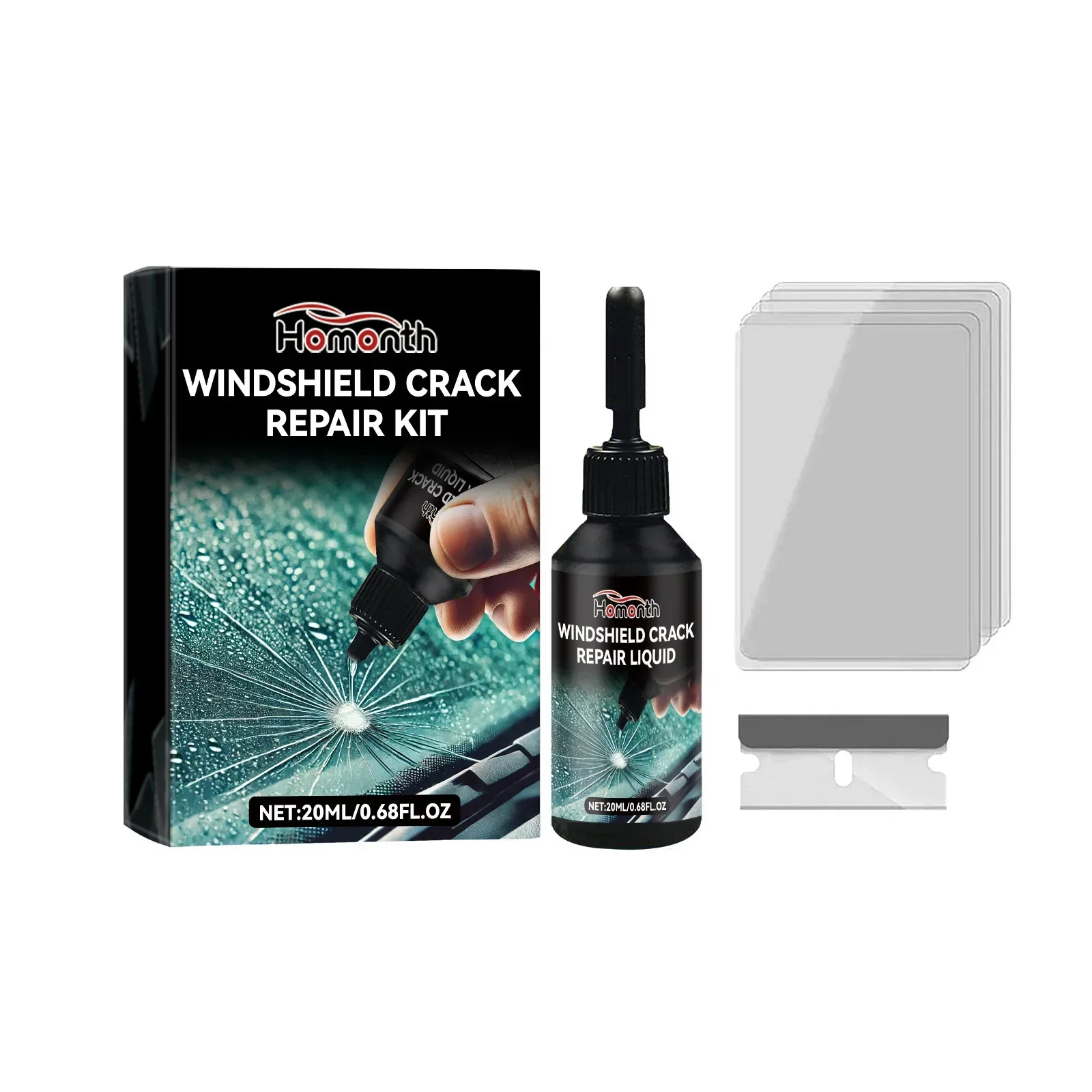 Car Glass Repair Tool Car Windshield Repair Kit Scratches Cracks Chips Glass Repair Environmentally Friendly Vehicle Windows Fix Tools