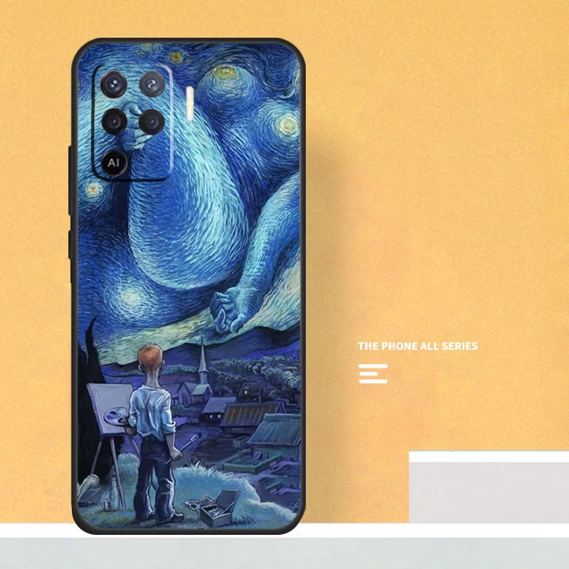 Van Gogh Starry Night Artistic Phone Case - Back Cover Design