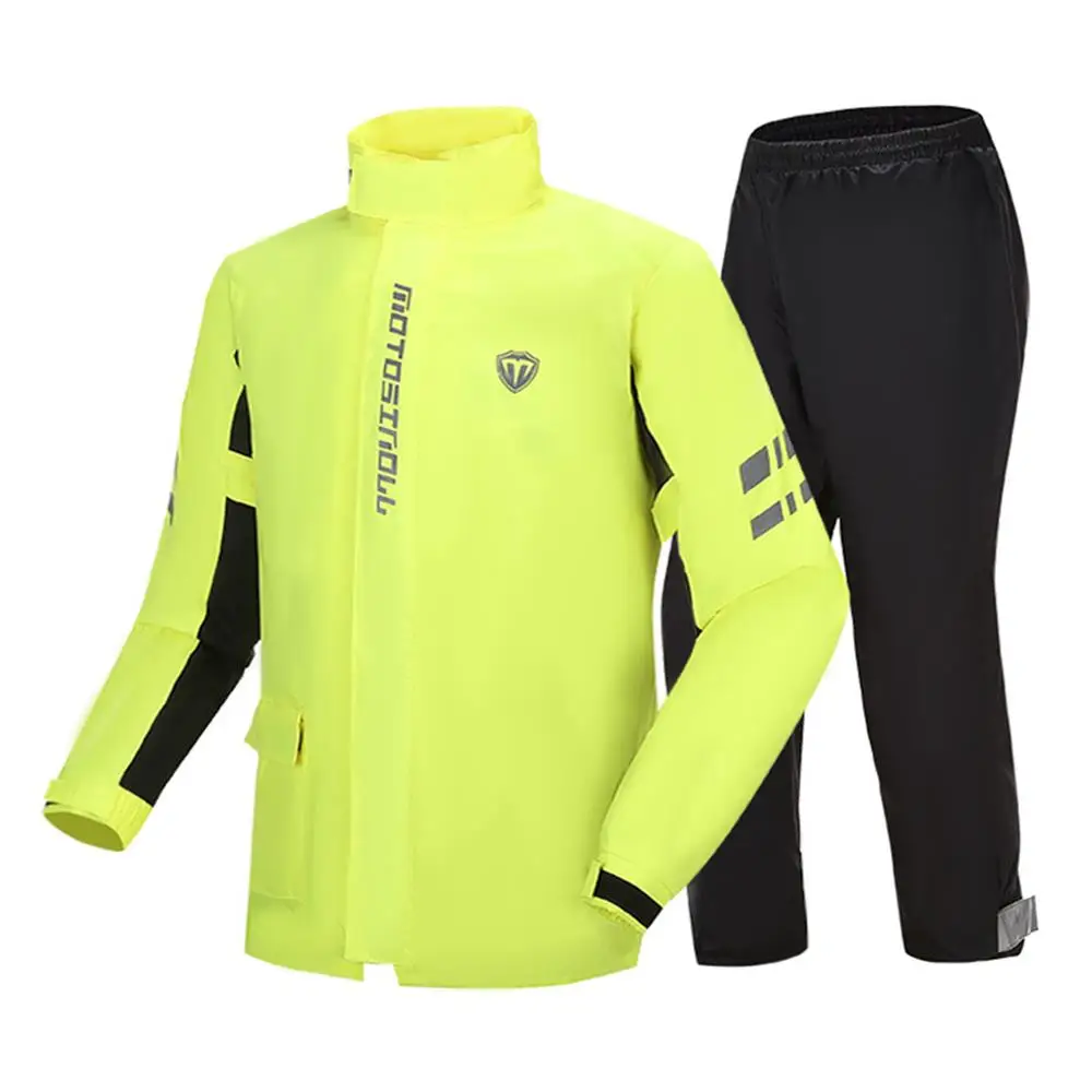

Waterproof Motorcyclist Rain Suit Moto Raincoat Rain Coat Jacket Pants Motorcycle Fishing Motorbike Biker Rain Set Season Men