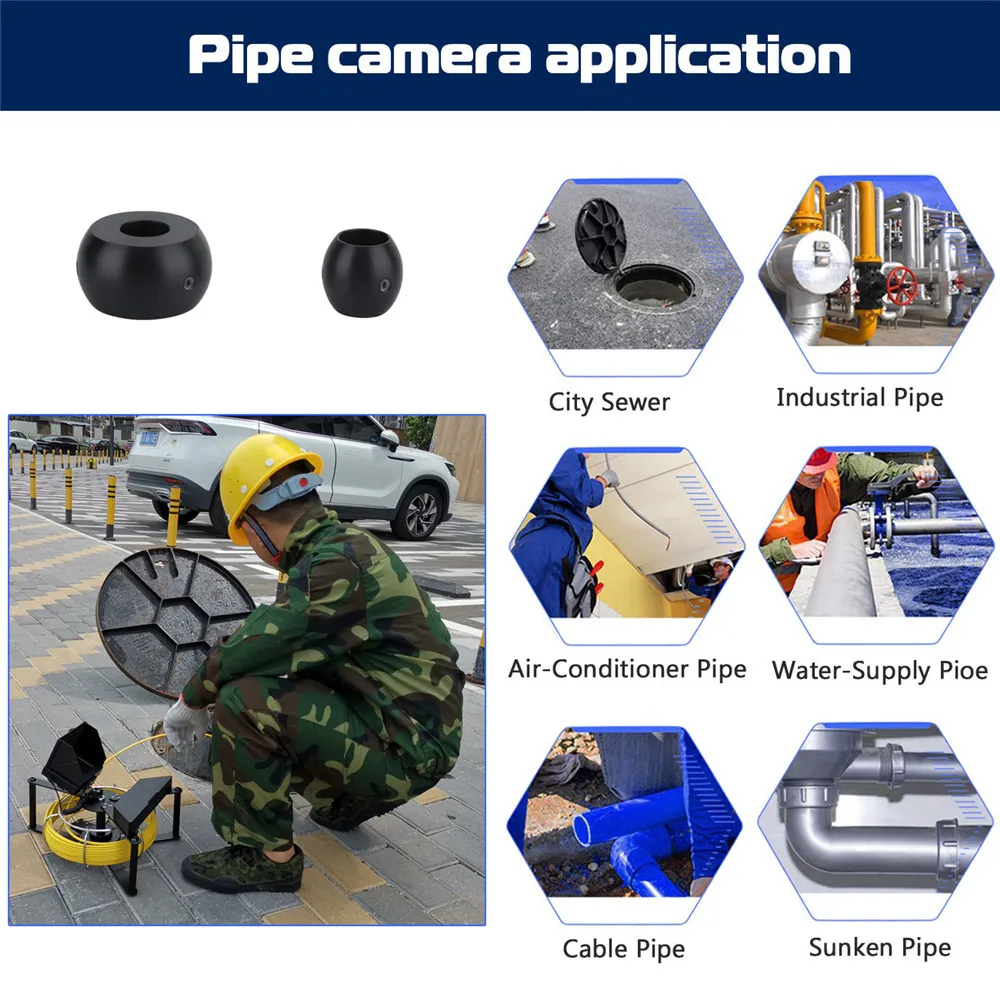 GAMWATER 4.3" IPS Sewer Pipe Inspection Camera 17MM/22MM Endoscope Camera HD 1200TVL IP68 5600MHA Battery Borescope 6