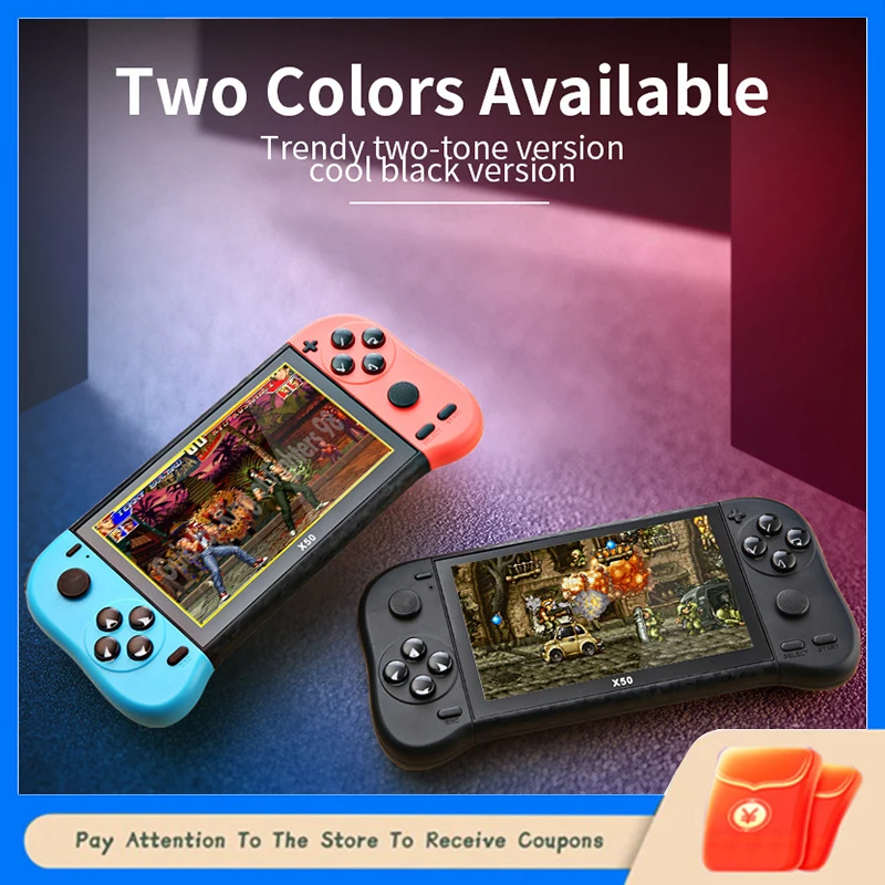 NewArrivalX50X50maxDualJoystickHandheldGameConsole51InchHD