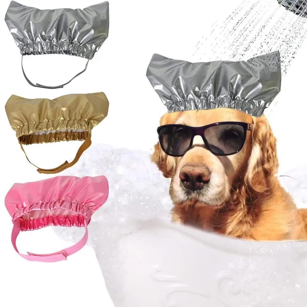 GreatBathShowerCapPracticalPetShowerCapDogBathingEarCover
