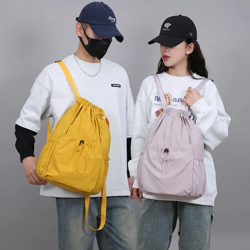 Lightweight Drawstring Backpack for Men and Women Universal Large Capacity Outdoor Commuting Leisure Foldable Bag Сумка - 3