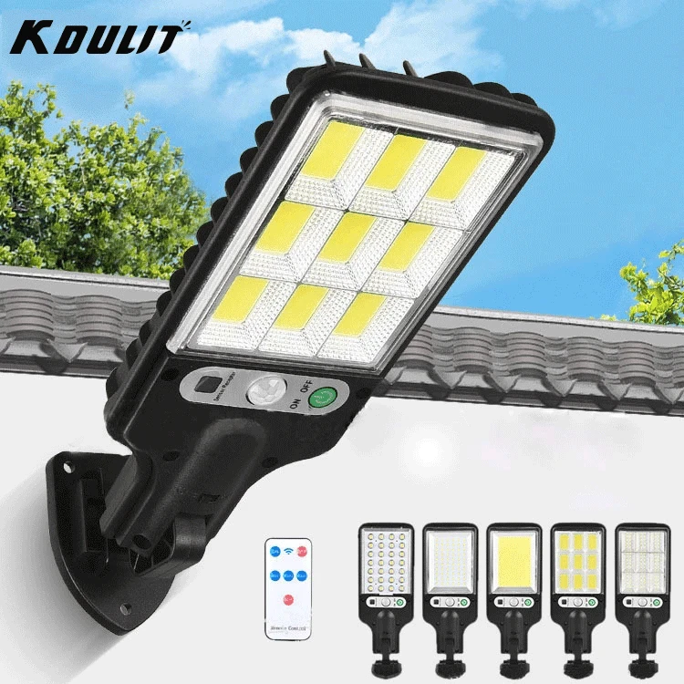 Outdoor Solar Street Light New Human Body Sensing Garden Light with Remote Control LED Wall Light Waterproof Garden Light 147led 249cob solar wall light waterproof outdoor sports sensor garden light with remote control lighting garden street light