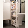 Bathroom Cabinet  Behind The Door Storage and Kitchen Storage Rack Multi-layer Narrow Cabinet Space Saving Trolley Storage Rack 6