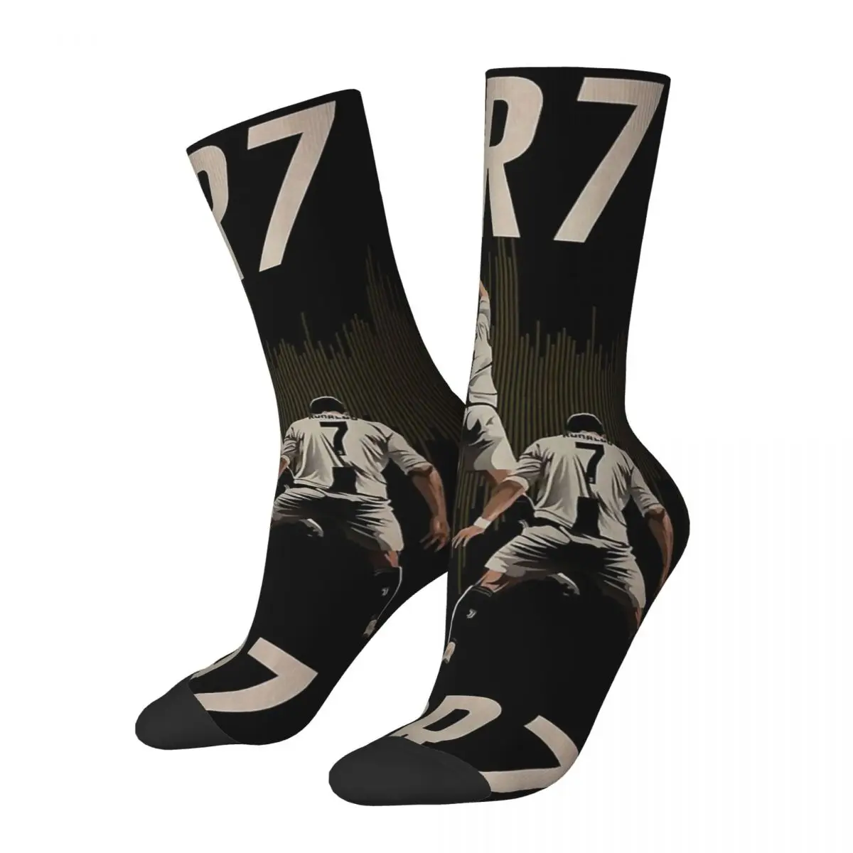 

All Seasons Cristiano Ronaldo Cr7 Socks Crew Socks Super Soft Casual Stockings Sweat Absorbing for Men Women Christmas Gifts