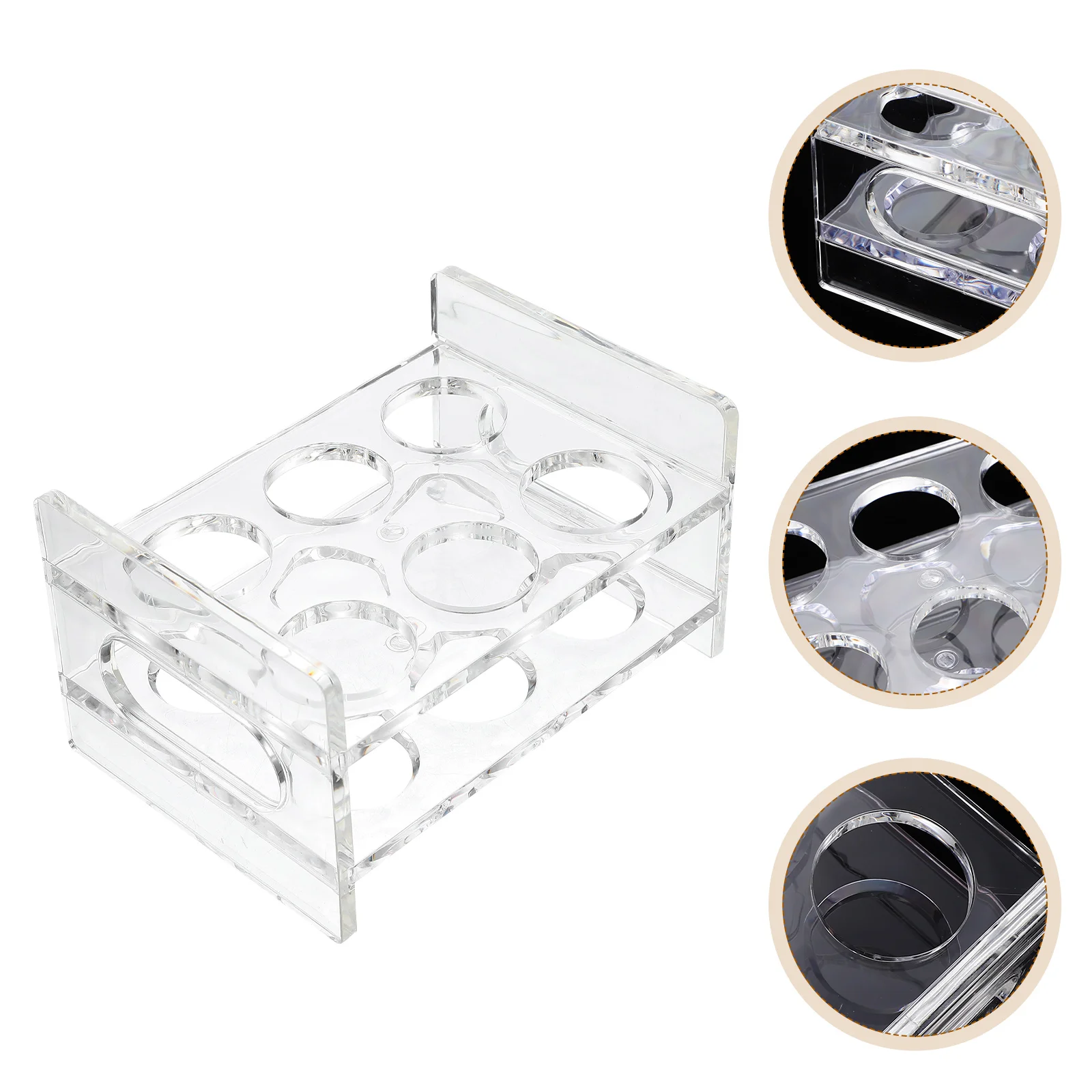 

Shot Glass Holder 6 Shot Glass Holder Rack Cocktail Glass Stand Free Standing Countertop Cabinet Holder for Home Bar