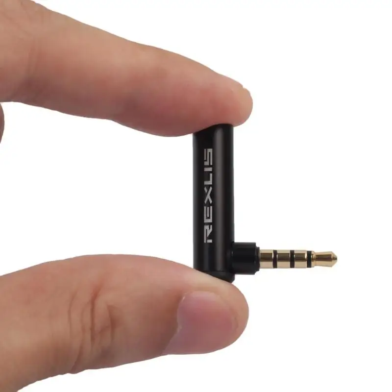 New 3.5mm Male-to-female 90 Degree Turn Headphone Microphone Audio Adapter Suitable for Android phone PC xlr Connector
