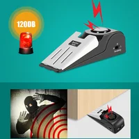 Security System for Traveling Wireless Wedge Shaped Floor Metal Office Home Block Vibration Doorstop Alarm Door Stopper Alarm 1