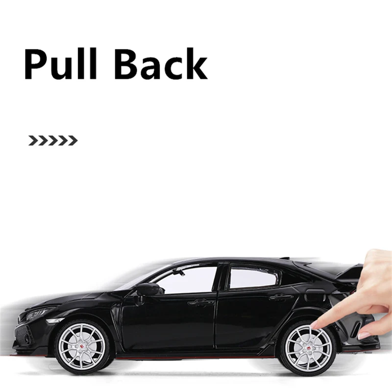 Miniature Honda Civic Type R FD2 – Échelle 1/64 – Alliage Argenté – Marque DCT – Neuf