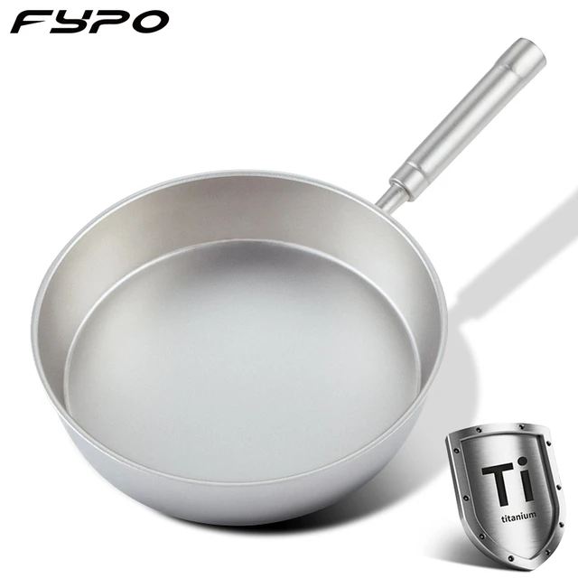 100% Pure Titanium Pan Frying Pan Uncoated Household Steak Omelet