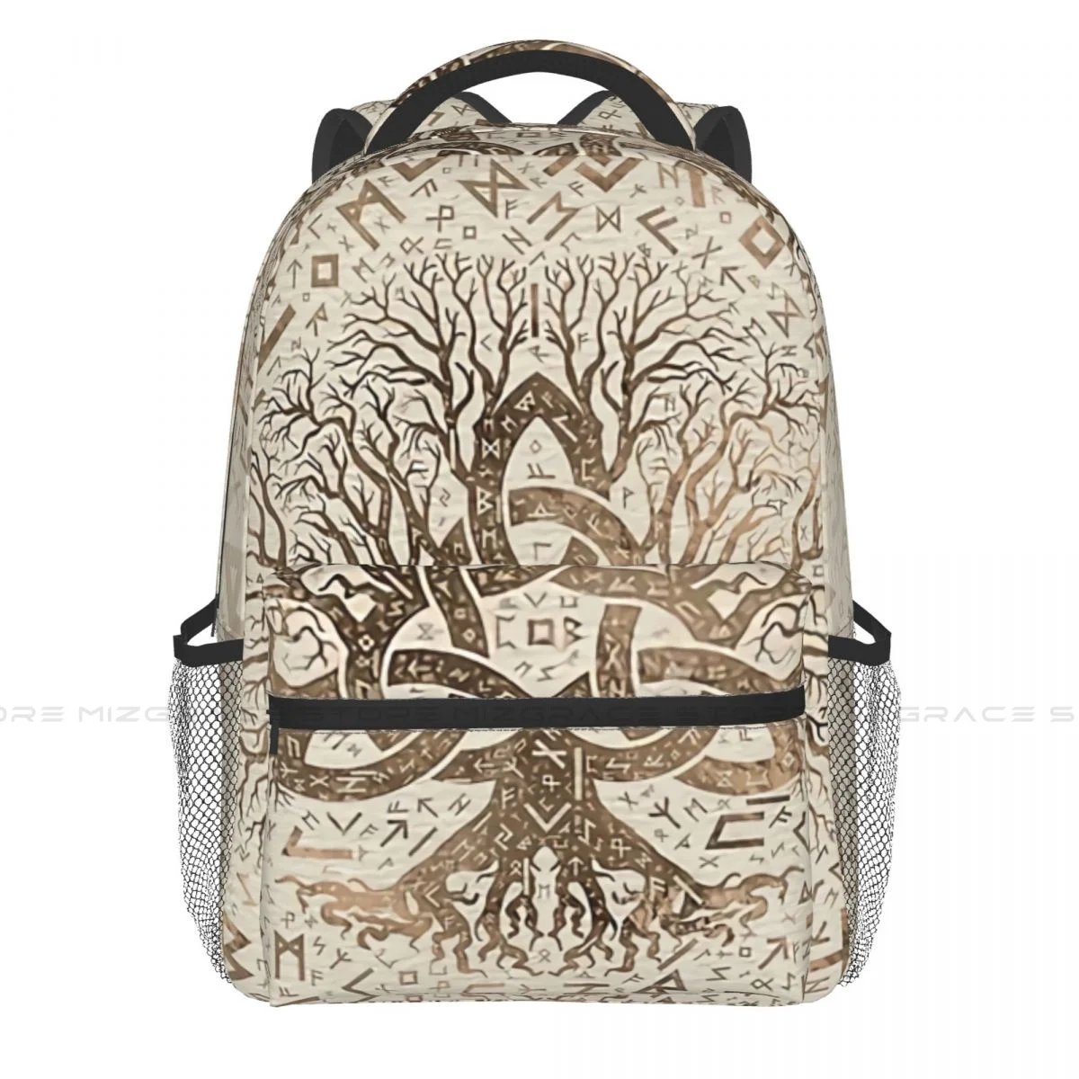 

Viking Ragnar Students School Bags Tree of Life With Triquetra Boy Girl Fashion Teens Books Backpack Soft Rucksack Unisex