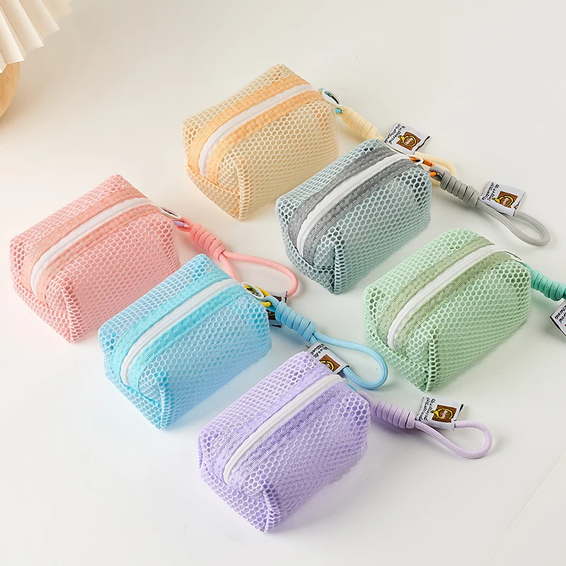 Mini-Netztasche mit Reißverschluss – Mehrzweck-Kosmetiktasche, tragbare Geldbörse, Reise-Organizer für Kleinigkeiten – Detail 11