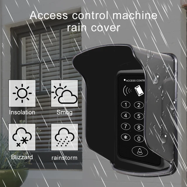1500 Users Access Control Keypad with Outdoor Rainproof Cover RFID Access Controller Door Opener System EM4100 125KHz Key Card 2