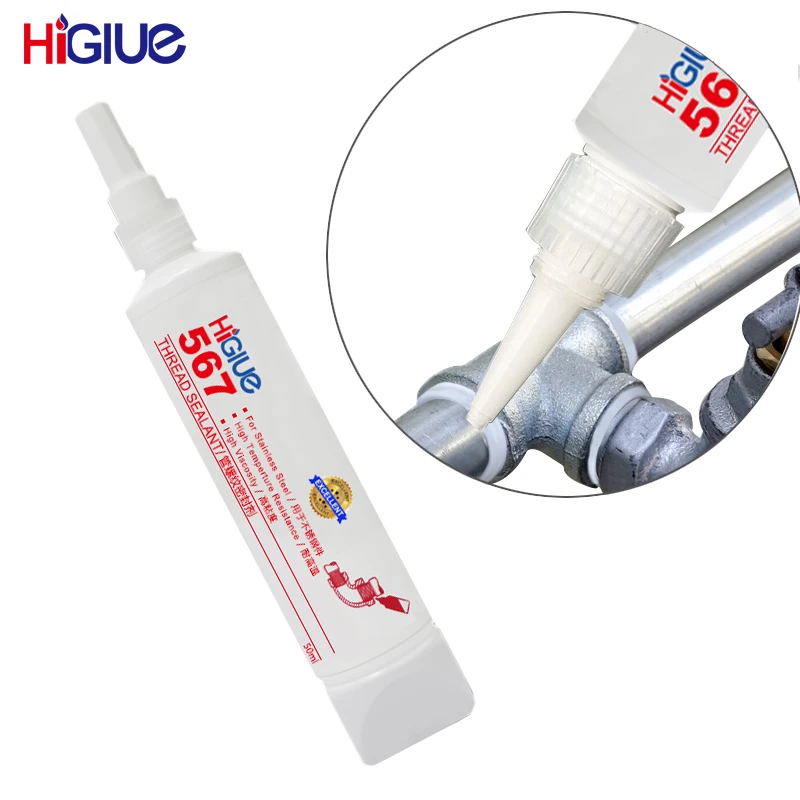 Anaeróbio Flat Metal Pipe Glue Resistente à Alta Temperatura Adesivo de Vedação Uso Geral Rosca Tubo Selante Dropshipping 567