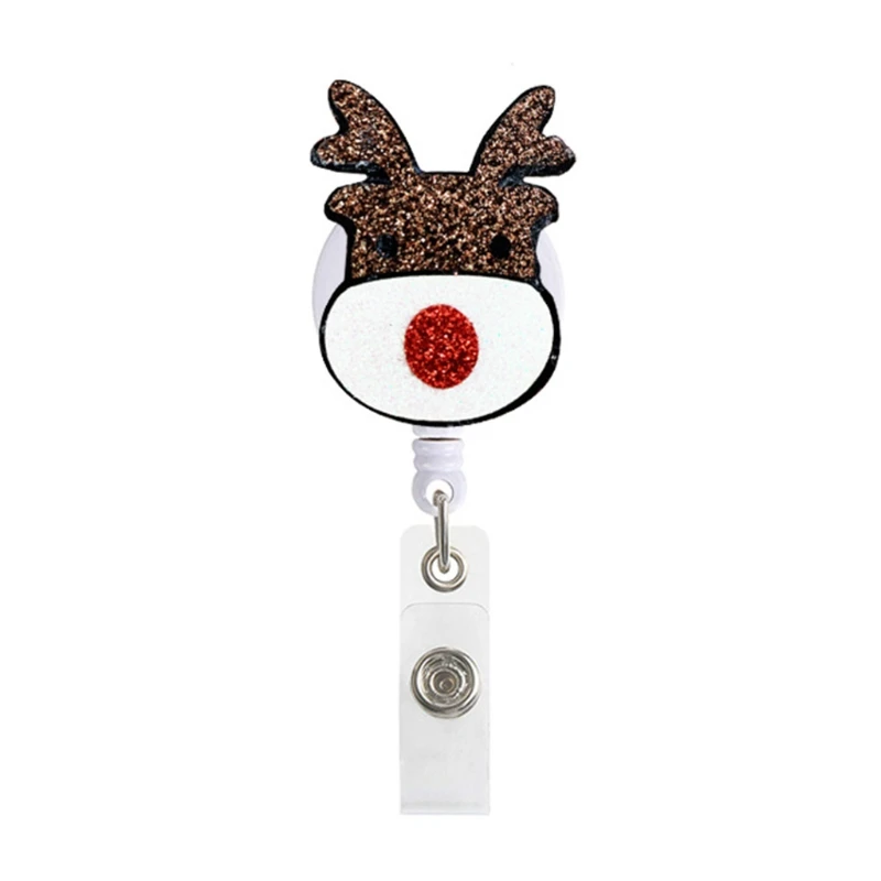 Classic Christmas Felt Badge Holder with Clip Retractable Badge Reel for  Nurses Drop Shipping - AliExpress