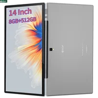 New 14 Inch Tablets Global Version Android 12 System 8GB RAM 512GB ROM 4G LTE Dual SIM 5G Dual WiFi GPS Tablet PC 10000mAh 1